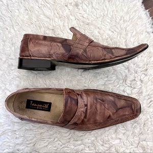 Tansmith brown leather loafers, size 12
